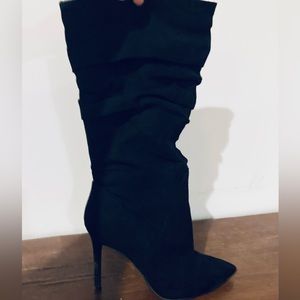 Jessica Simpson Black Suede High Heel Bootie